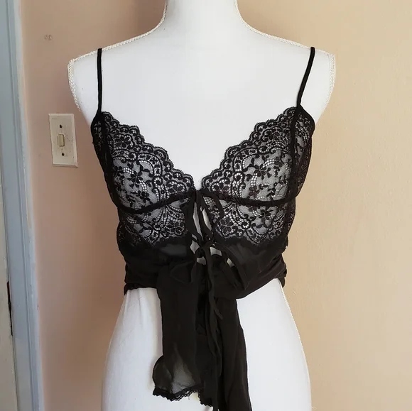 Victoria's secret black lace babydoll sheer dress. - Picture 7 of 8